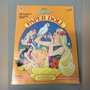 Vintage Tropical Barbie Paper Doll Book Mint